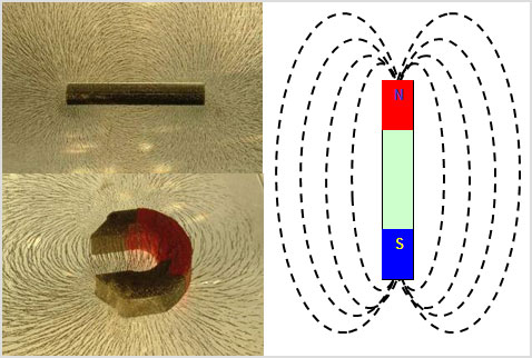 מעבדת הדגמות - חשמל ומגנטיות - הדגמה מס' 44 - קווי שדה מגנטי של מגנט קבוע