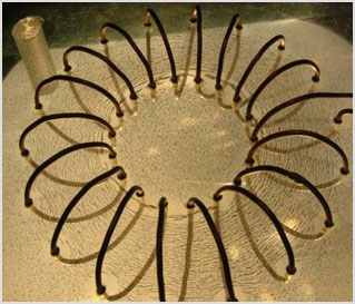 מעבדת הדגמות - חשמל ומגנטיות - הדגמה מס' 48 - קווי שדה מגנטי של טורואיד