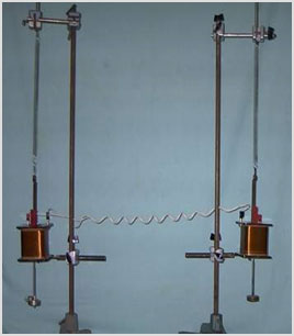 מעבדת הדגמות - חשמל ומגנטיות - הדגמה מס' 59 - צימוד אלקטרומגנטי בין שני סלילים 