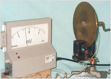 מעבדת הדגמות - חשמל ומגנטיות - הדגמה מס' 60 - השראות - דיסק פרדיי