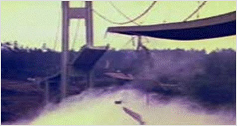 מעבדת הדגמות - גלים, אור ואופטיקה - הדגמה מס' 21 - תהודה - סרטון וידיאו של הגשר מתמוטט 